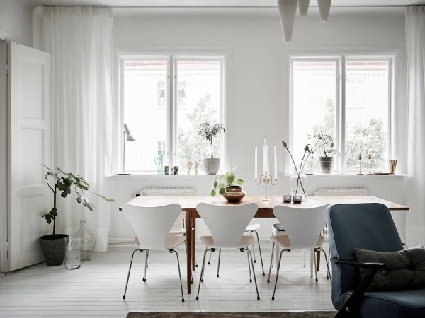Mẫu bàn ăn đẹp chuẩn phong cách Bắc Âu 