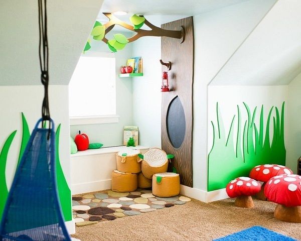 Thiết kế phòng ngủ cho trẻ trên tầng áp mái