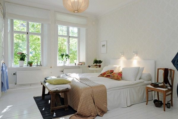 thiết kế nội thất phòng ngủ phong cách scandinavia
