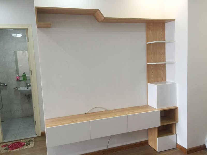 thi công nội thất chung cư 80m2 gỗ công nghiệp