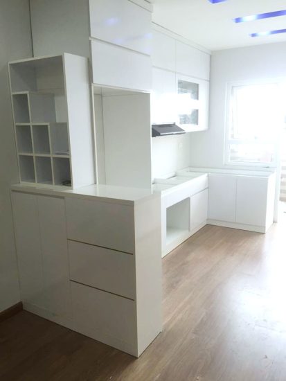 thi công nội thất chung cư 80m2 gỗ công nghiệp