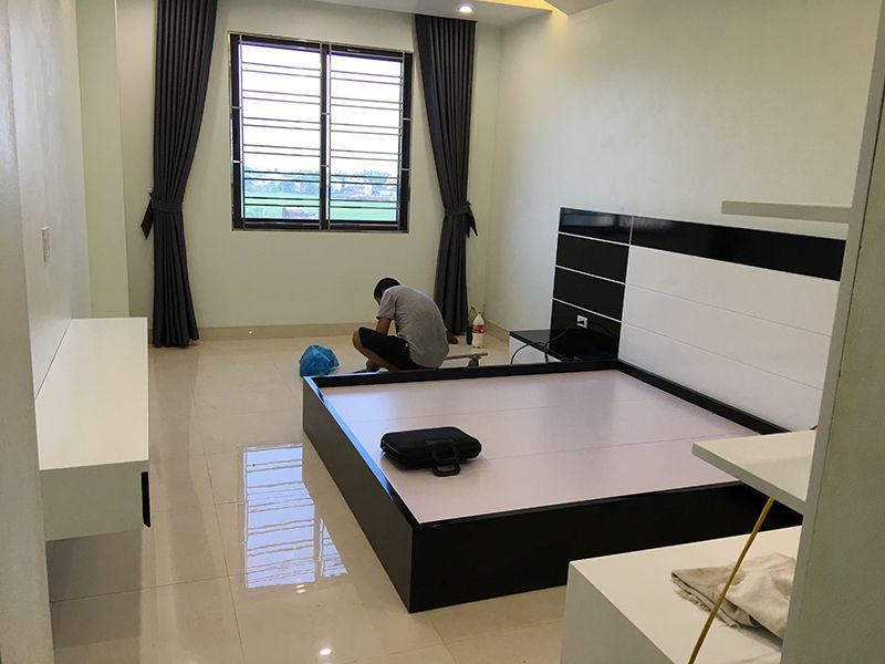 thiết kế nội thất nhà ống 100m2 gỗ công nghiệp