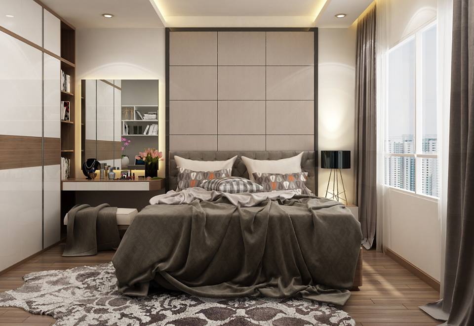 14 mẫu phòng ngủ chung cư hiện đại sử dụng gỗ công nghiệp an cường