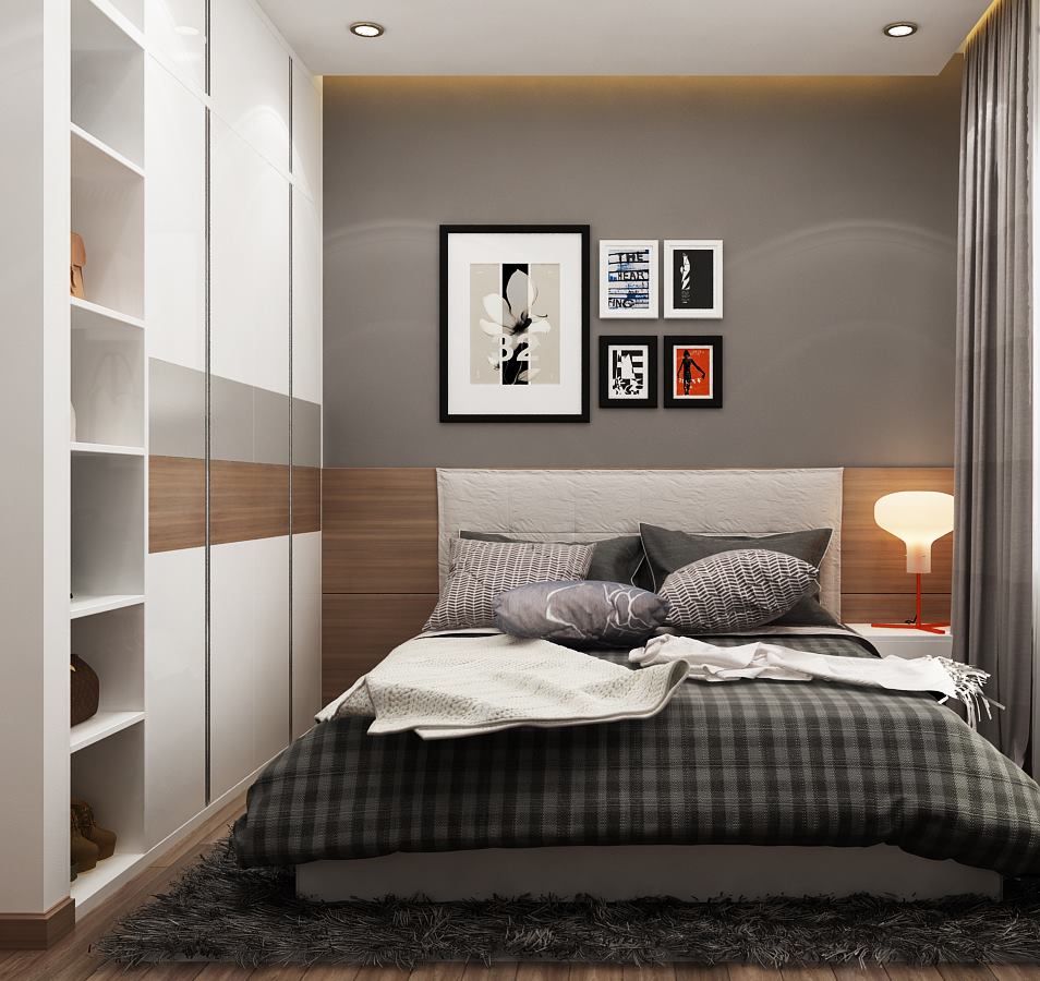 14 mẫu phòng ngủ chung cư hiện đại sử dụng gỗ công nghiệp an cường