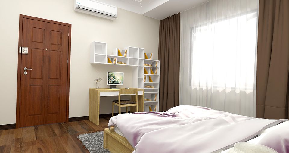 thiết kế nội thất phòng ngủ con gái