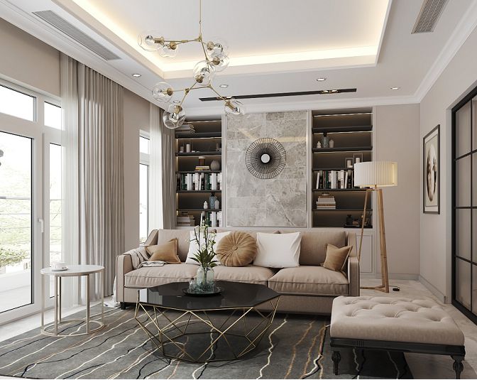 thi công nội thất chung cư luxury bắc ninh
