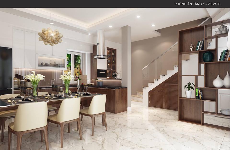 thiết kế nội thất biệt thự 3,5 tầng an khánh hà nội