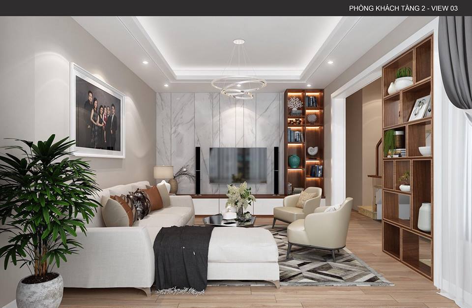 thiết kế nội thất biệt thự 3,5 tầng an khánh hà nội