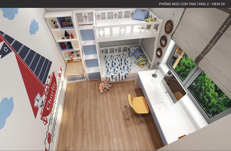 thiết kế nội thất biệt thự 3,5 tầng an khánh hà nội