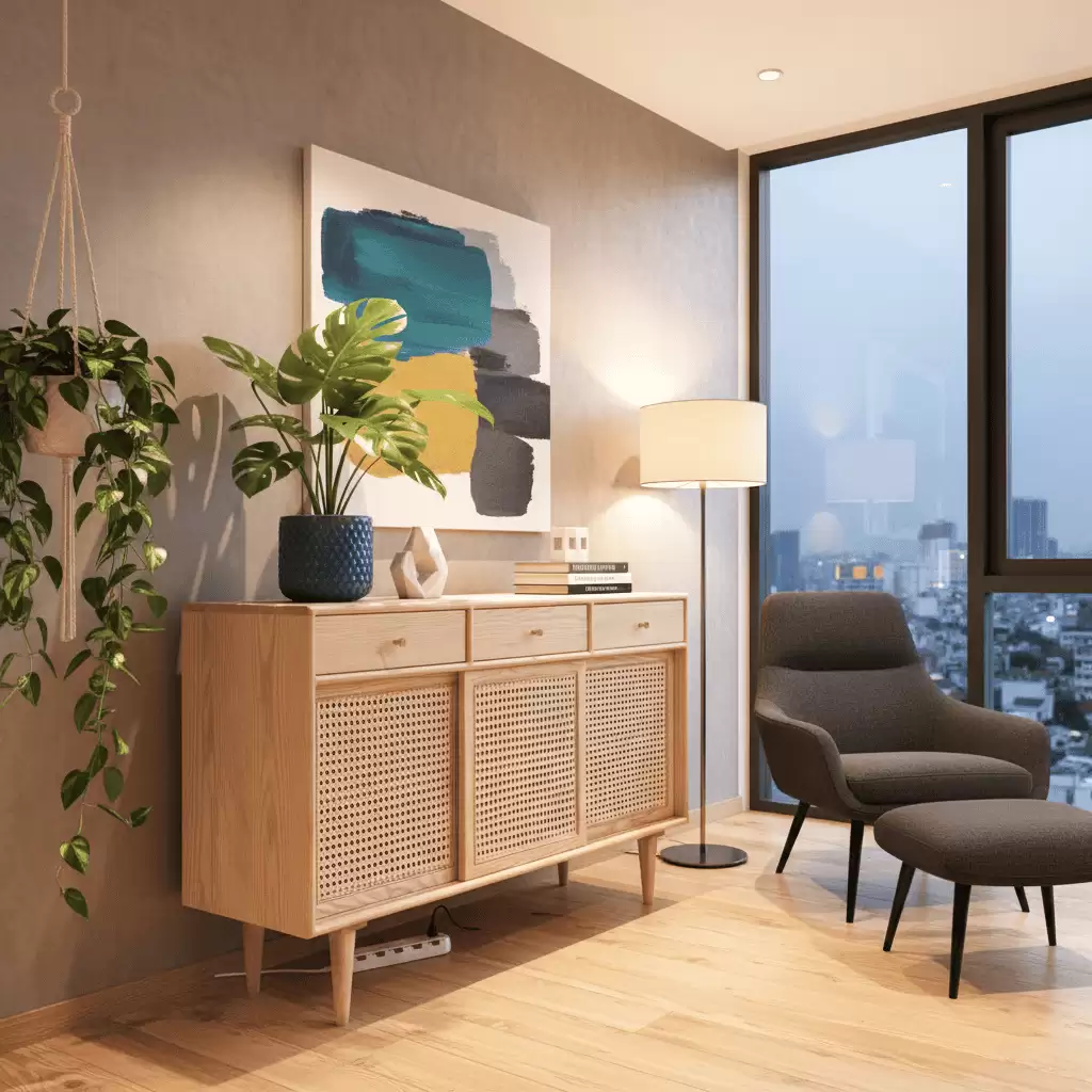 tủ gỗ mây sb0002 sideboard