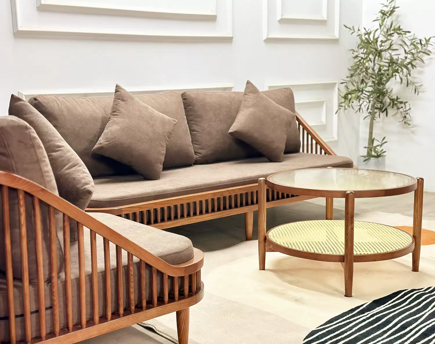 Sofa KBH Bàn Trà Kính Sóng