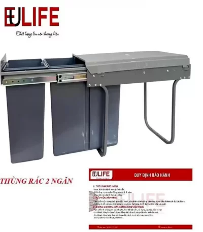 thùng rác 2 ngăn eulife
