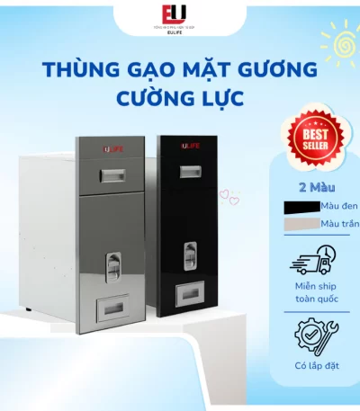 thùng đựng gạo âm tủ eulife