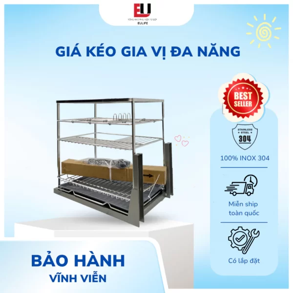 Giá Gia Vị Eulife - Inox 304