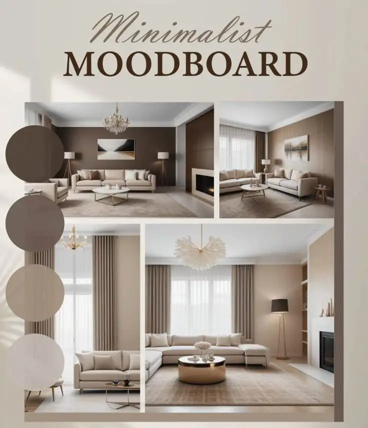 bảng màu phổ biến của nội thất tối giản minimalism