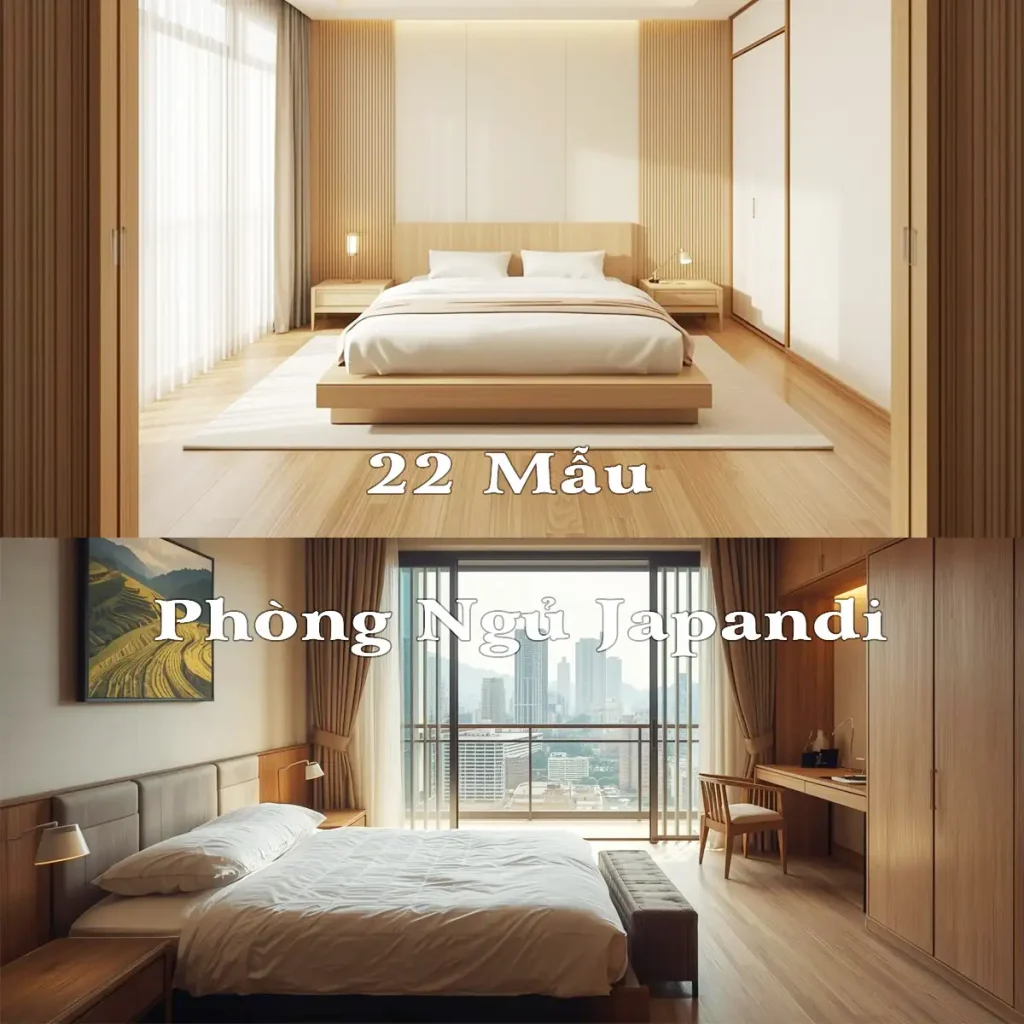 22 mẫu phòng ngủ phong cách japandi hiện đại