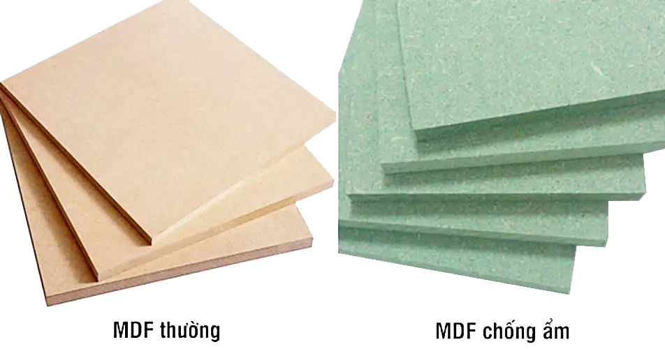 mdf thường và mdf chống ẩm