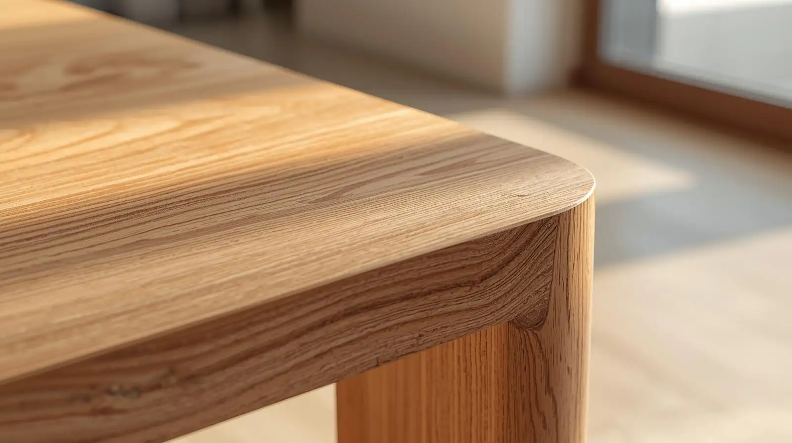 Bàn trà gỗ tự nhiên tối giản vật liệu phù hợp với các chi tiết cong