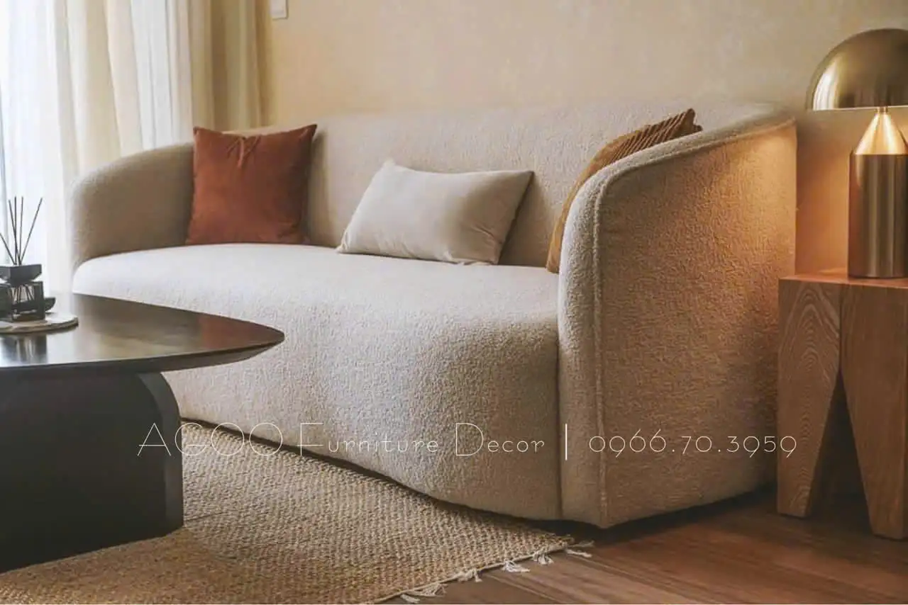 ghế sofa phòng khách nội thất japandi