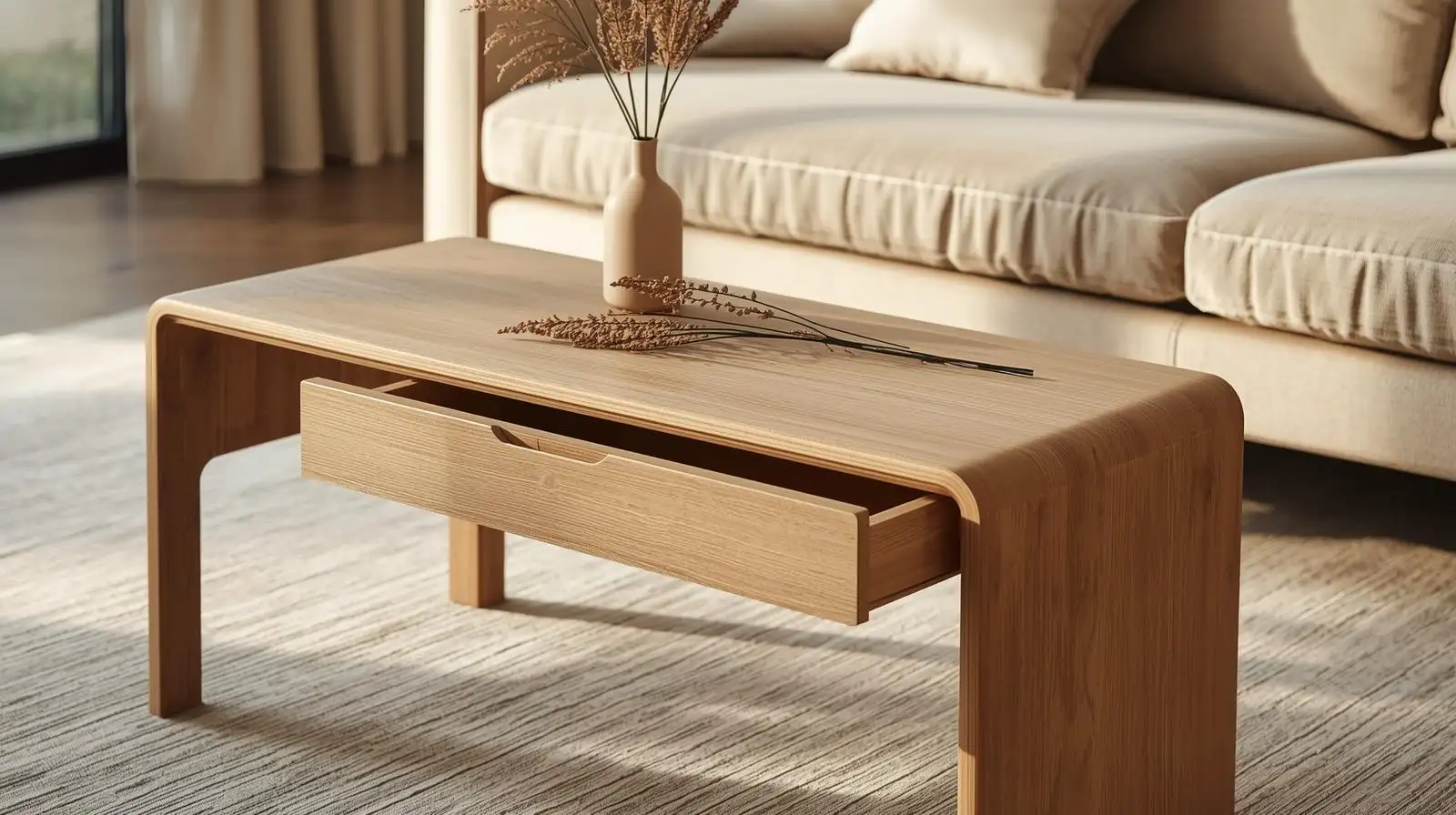 Mẫu bàn chữ nhật bo cong – Hiện đại, tiện dụng và tinh tế