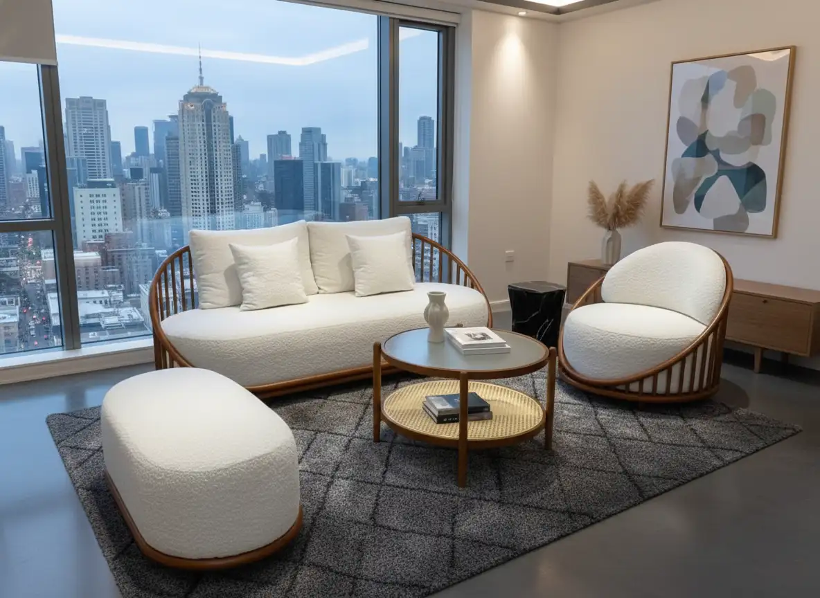 mẫu sofa tối giản cho căn hộ chung cư 70m2