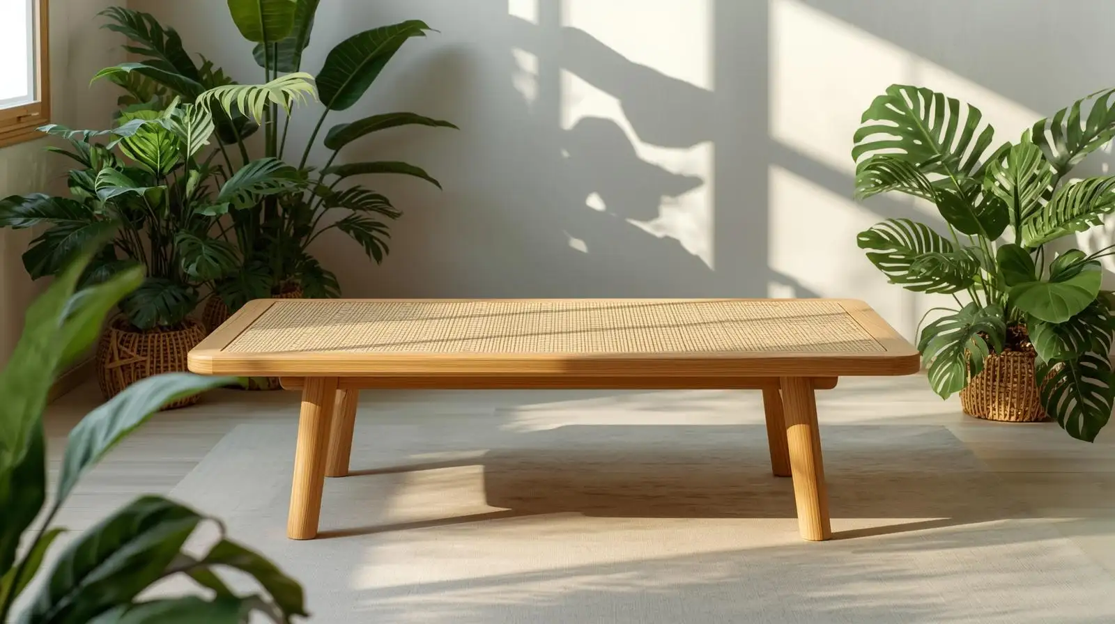 Mẫu bàn trà Nhật dáng dài – Kết nối thiên nhiên