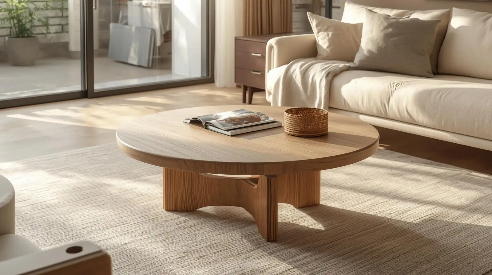 Mẫu bàn tròn chân đôi giao nhau – Sự giao hòa của kết cấu và cảm xúc