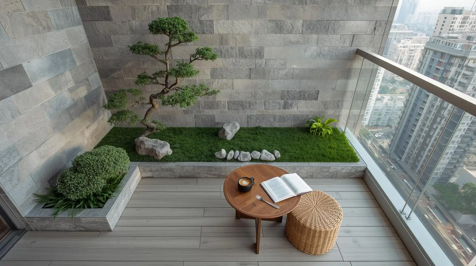 Ban công Bonsai & Đá cảnh – Tinh thần Nhật trong không gian hiện đại