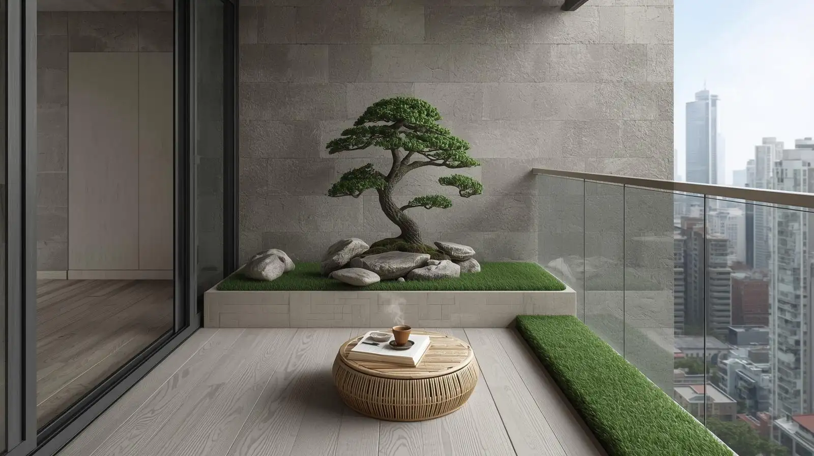 Ban công Bonsai & Đá cảnh – Tinh thần Nhật trong không gian hiện đại