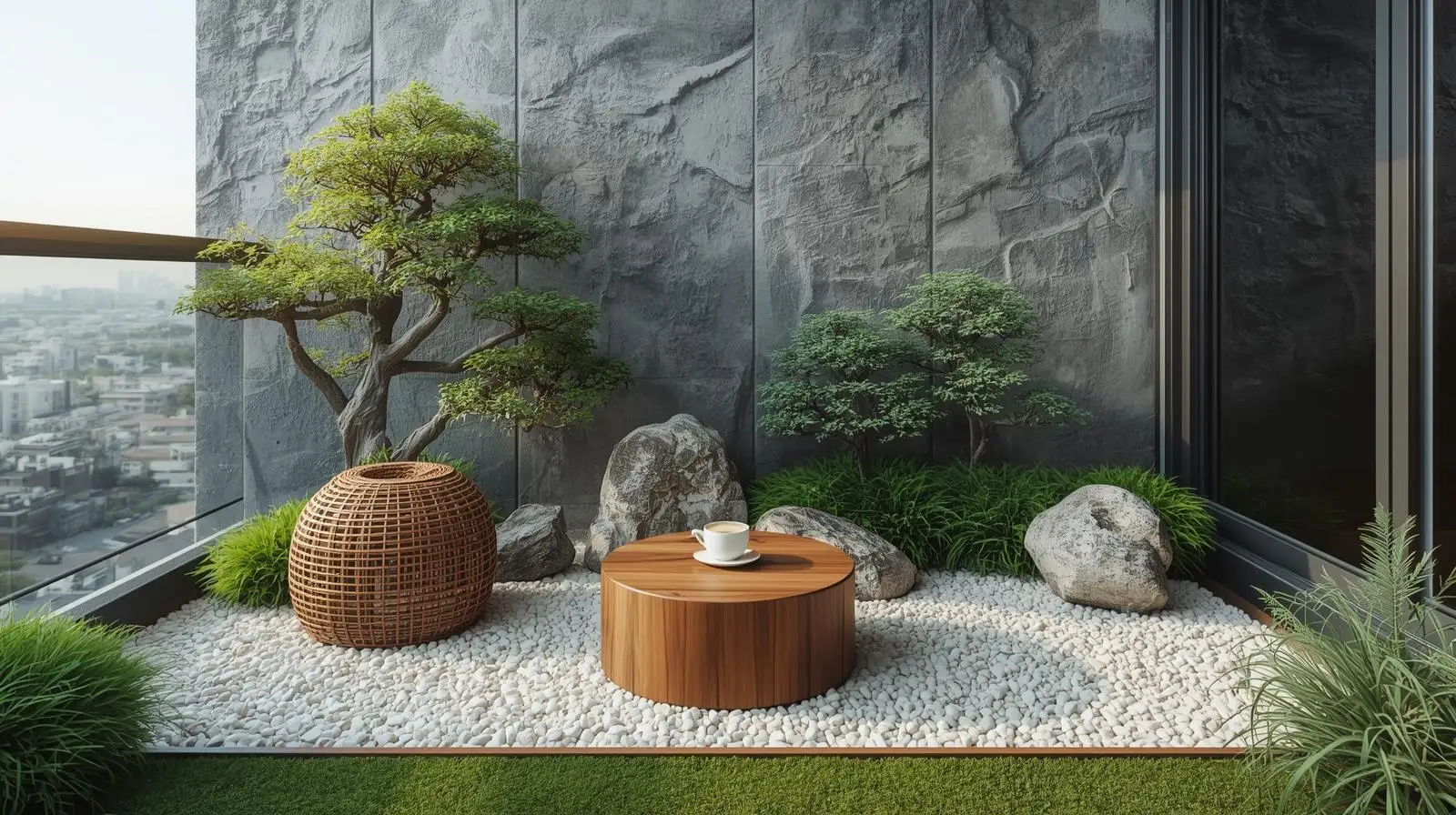 Ban công Bonsai & Đá cảnh – Tinh thần Nhật trong không gian hiện đại