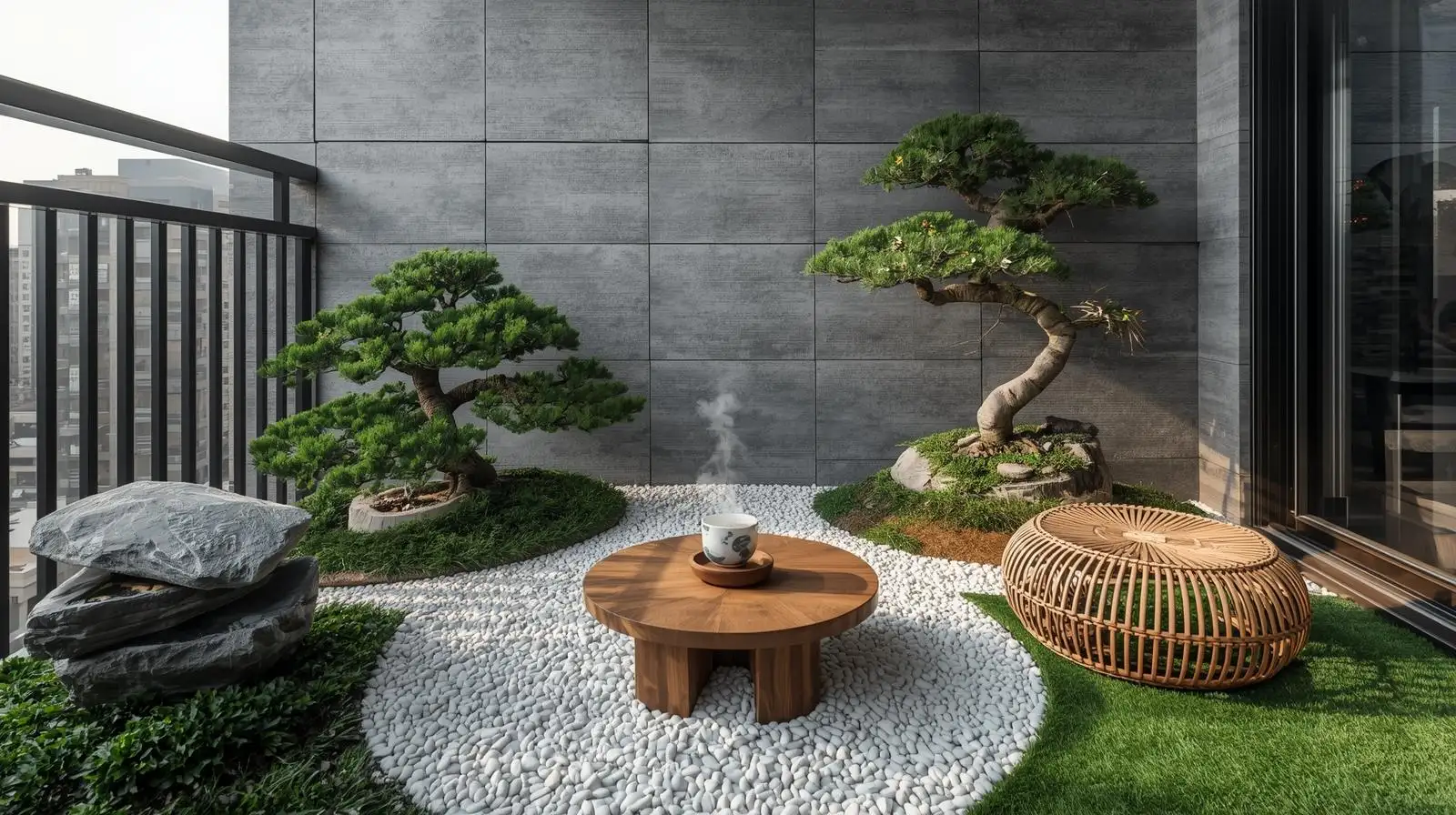 Ban công Bonsai & Đá cảnh – Tinh thần Nhật trong không gian hiện đại