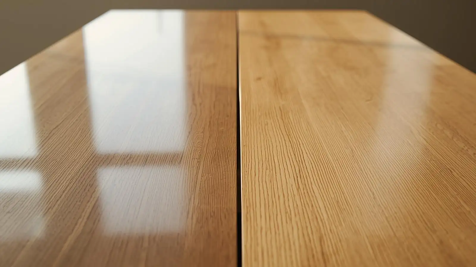 bề mặt gỗ được sơn bóng