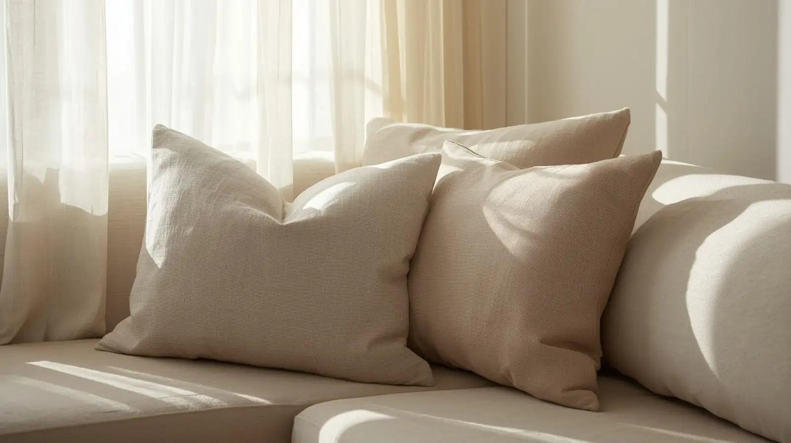 vật liệu vải trong nội thất tối giản