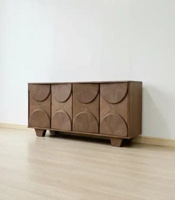 Tủ lưu trữ đa năng Sideboard SB0007 với bề mặt sóng gợn, phù hợp làm tủ TV hoặc tủ trang trí cao cấp.
