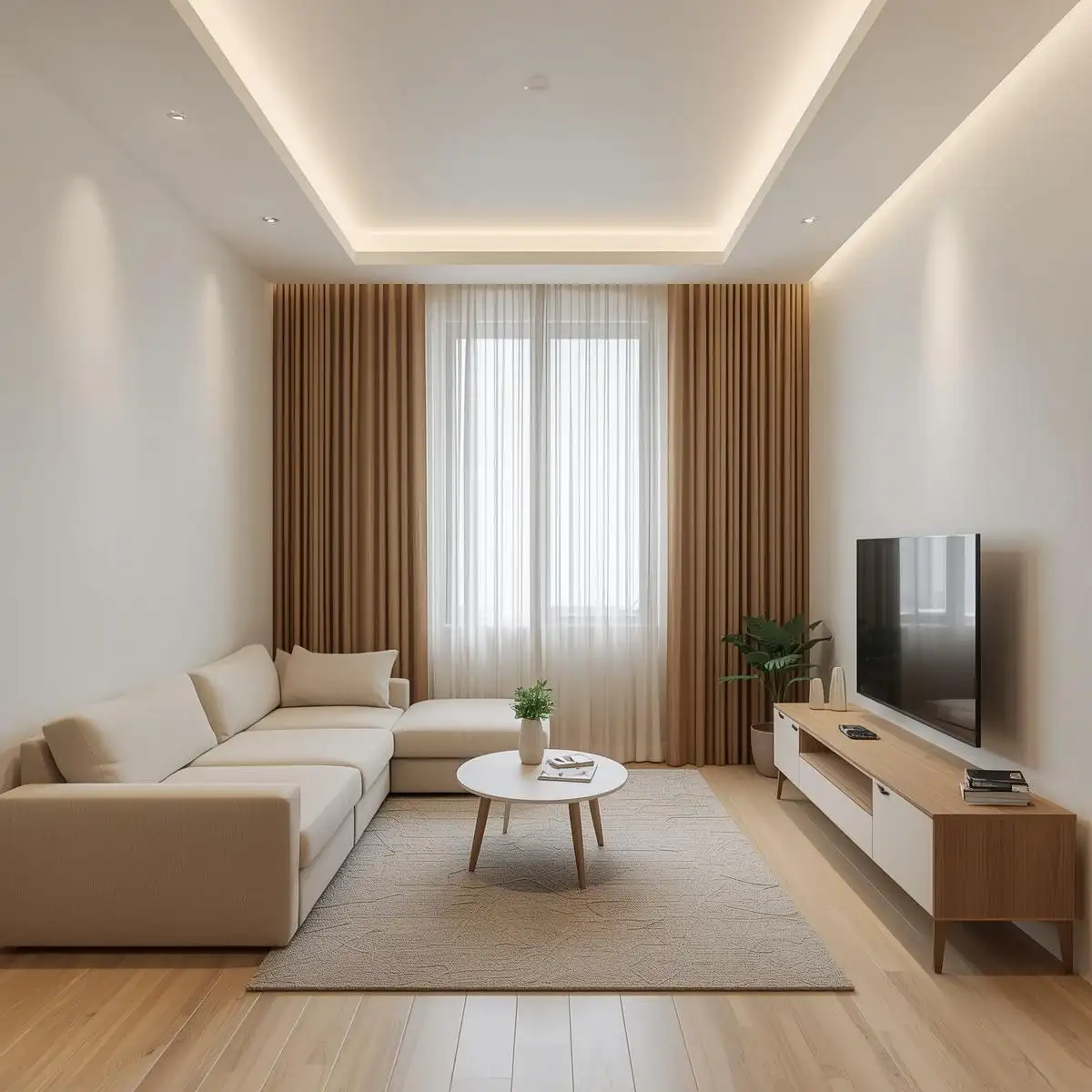 Phòng khách cho căn hộ chung cư mini diện tích dưới 50m2