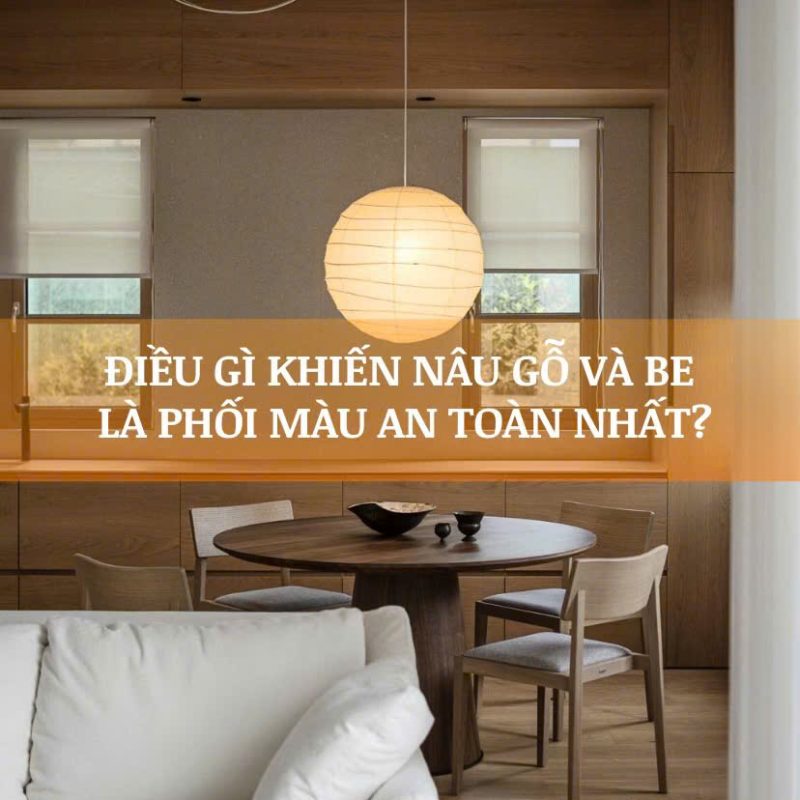 Điều gì khiến nâu gỗ và be là phối màu an toàn