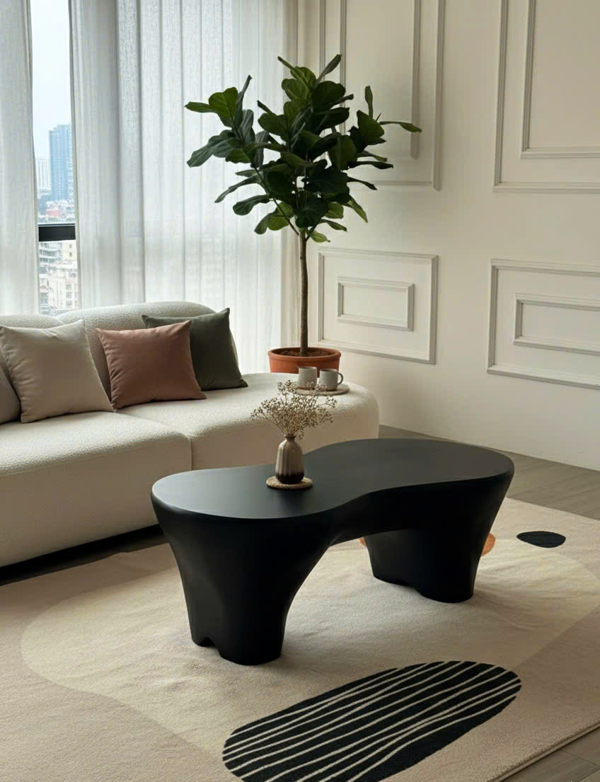 Bàn trà Pebble Ash - BT0019 | Gỗ Tần Bì Thủ Công Phong Cách Wabi-Sabi