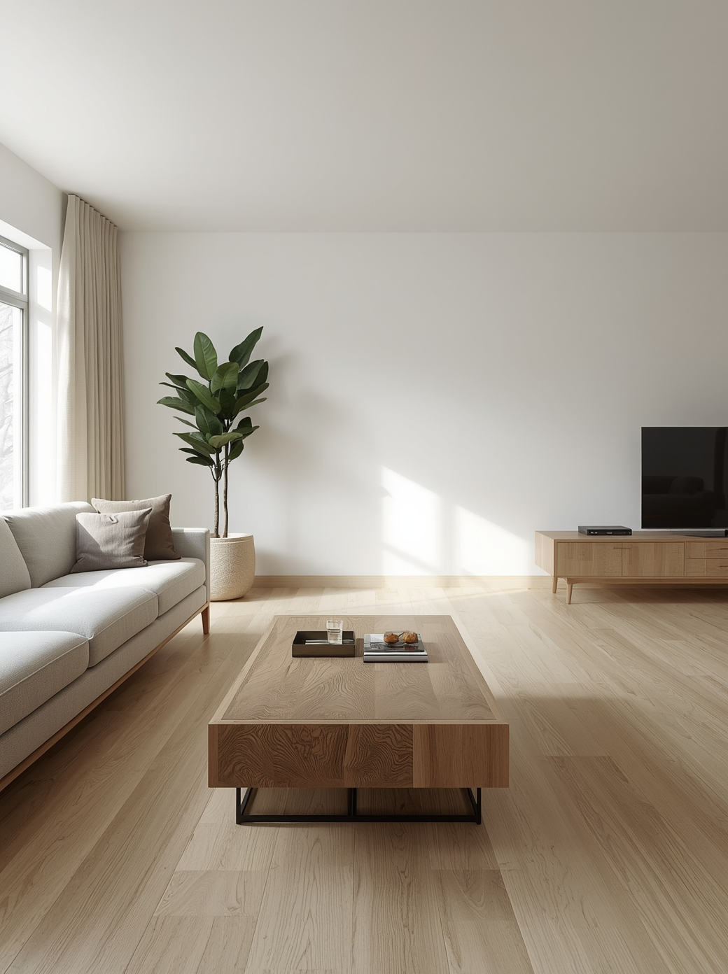 Phòng khách Minimalism sang trọng liền mạch