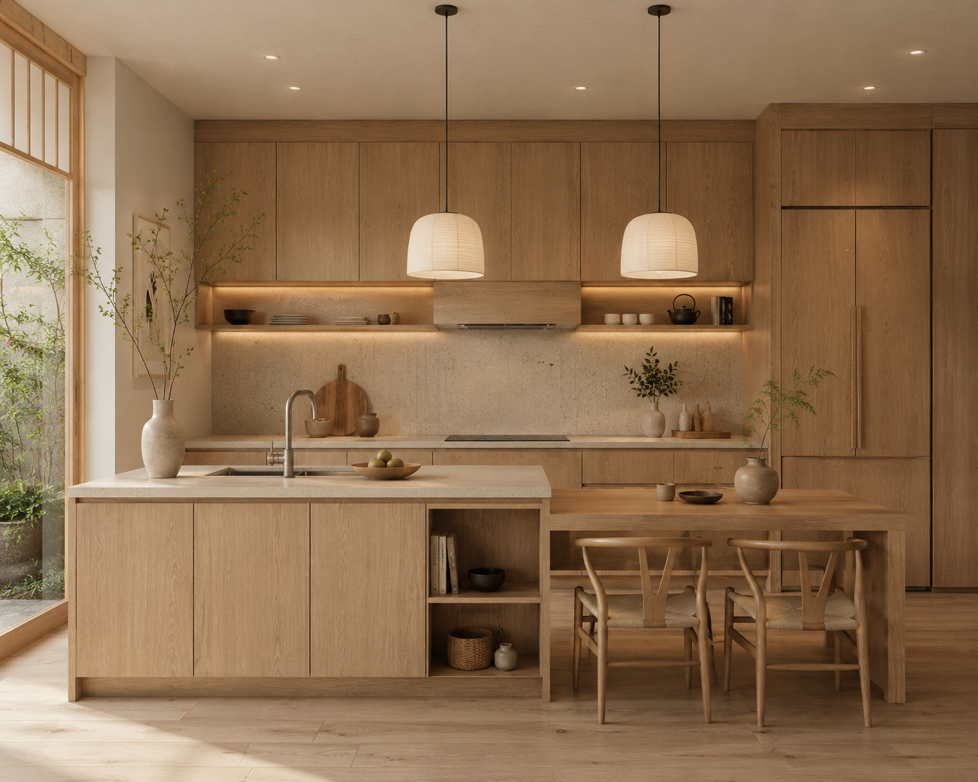 Chất liệu gỗ tự nhiên đóng vai trò chủ đạo