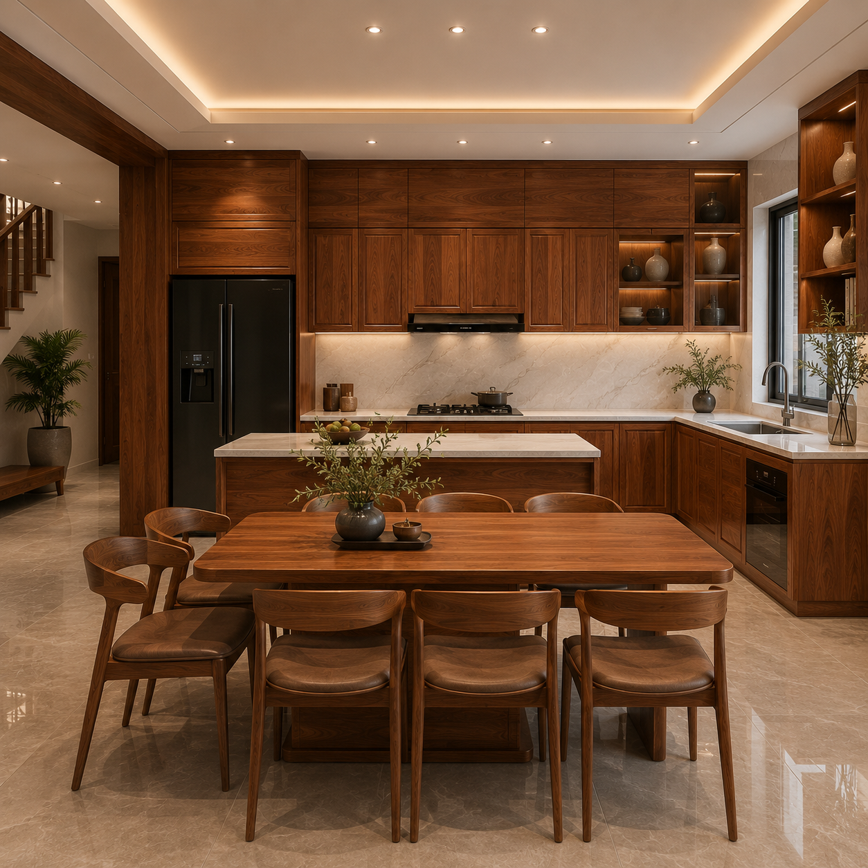 Phòng bếp gỗ gõ đỏ pachy