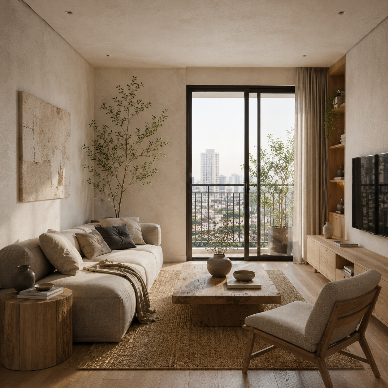 Không gian nội thất Wabi Sabi