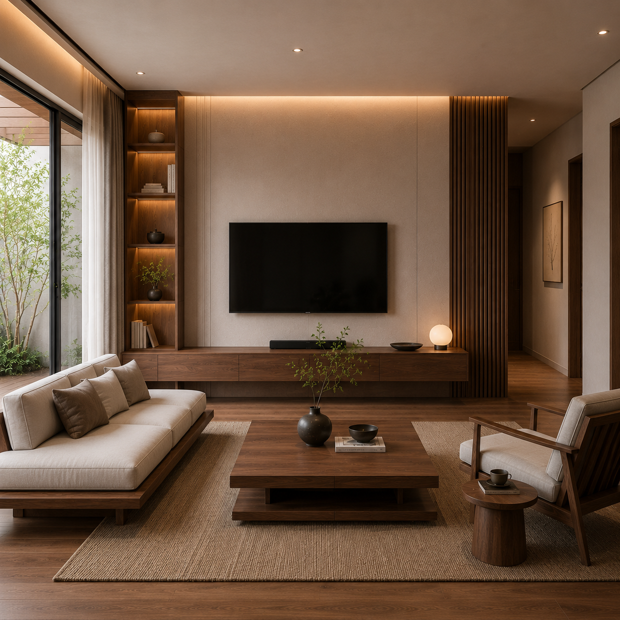 Gỗ tự nhiên trong không gian sống hiện đại