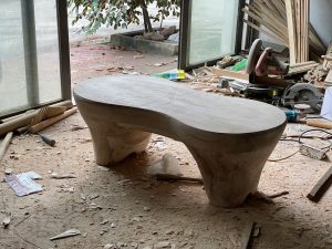 Ảnh bước 3 dự án Bàn Trà Pebble Ash