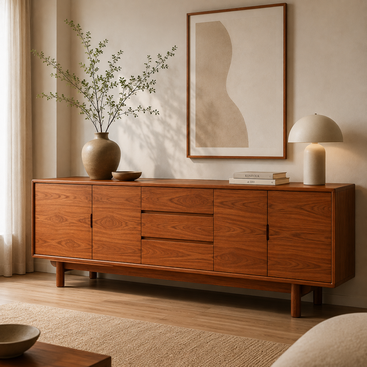 Tấm MDF phủ veneer Gõ Đỏ dùng cho nội thất