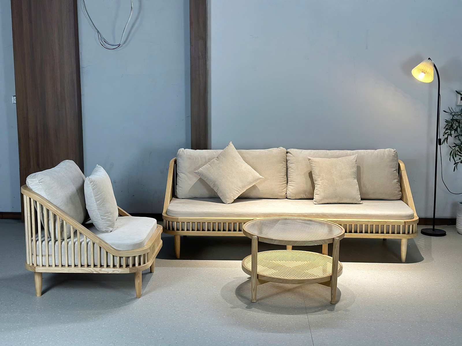 bộ sofa kbh gỗ tần bì chị hà hồ tùng mậu hà nội trước khi giao
