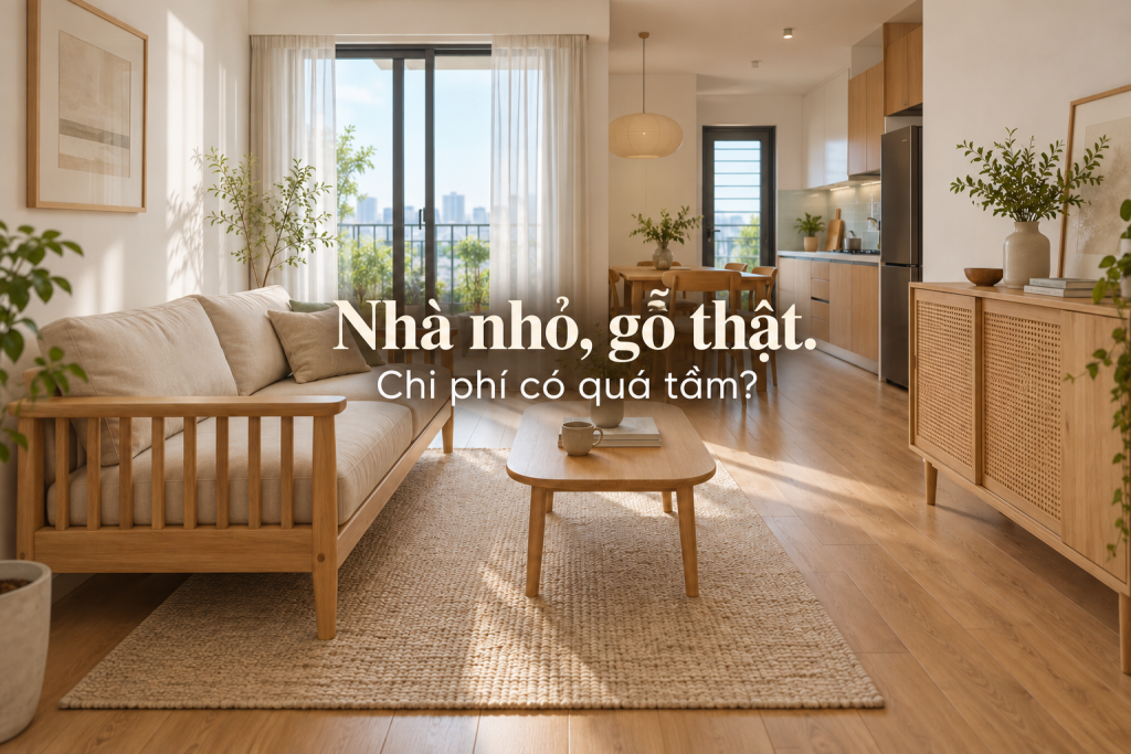Nội thất gỗ tự nhiên cho chung cư nhỏ có đắt không