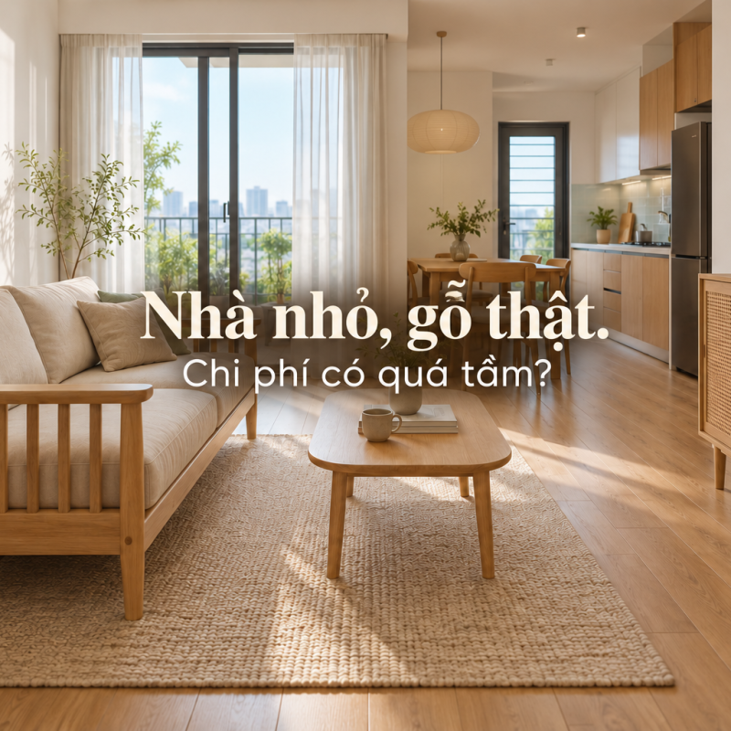 Nội thất gỗ tự nhiên cho chung cư nhỏ có đắt không